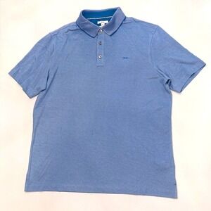 Brax‎ Petter Ultralight Polo Golf Shirt Easy Care Men's Large Blue Pique